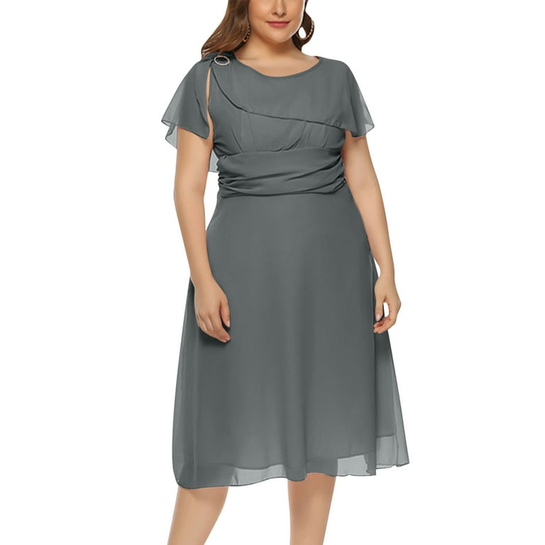 Plus size grey cocktail dresses best sale