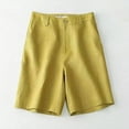 thumbnail image 1 of Finelylove Womens Gym Shorts Workout Shorts Womens High Waist Rise Walking Solid Yellow XL, 1 of 6