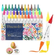 Finenolo Acrylic Paint Markers, 36Pcs 72 Colors Dual-Tip Brush and Fine, Waterproof Acrylic Markers for Wood, Stone, Canvas, Glass