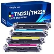 Finepix Ink TN221 TN225 Toner Cartridge Compatible for Brother TN221 TN225 TN-221 TN-225 HL-3150CDW 3152CDW 3170C MFC-9130CW 9140CDN 9330CDW Printer Ink Black Cyan Yellow Magenta 4-Pack