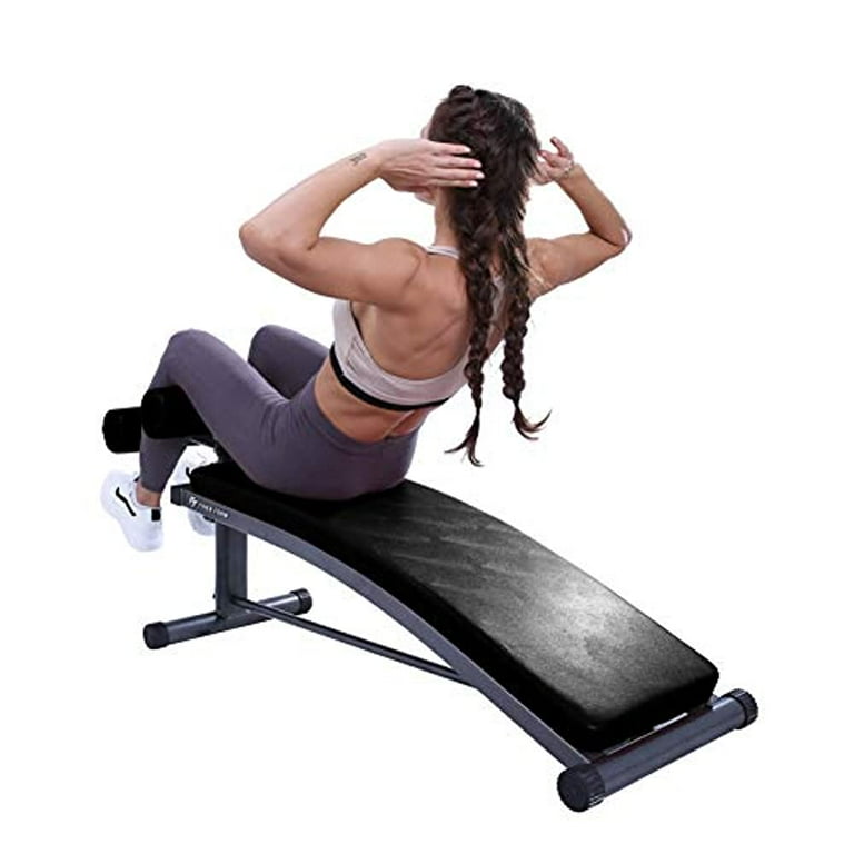 Finer Form Home Workout Equipment Gym Quality Sit Up Bench with Reverse Crunch Handle for Ab Exercises Black Walmart