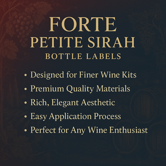 FWK Petite Sirah Forte Labels