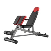 Finer Form Multi-Functional FID Weight Bench for Full All-in-One Body Workout   Hyper Back Extension, Roman Chair, Adjustable Ab Sit up Bench, Incline Decline Bench, Flat Bench
