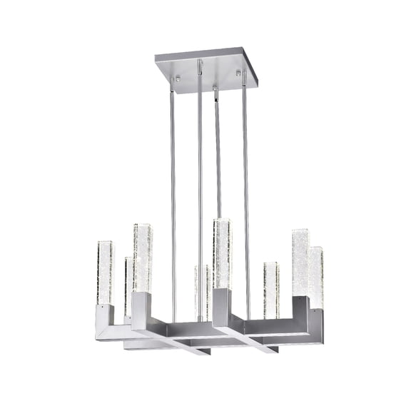 Finesse Decor 8 Light Square Crystal Dianyi LED Chandelier // Chromeer