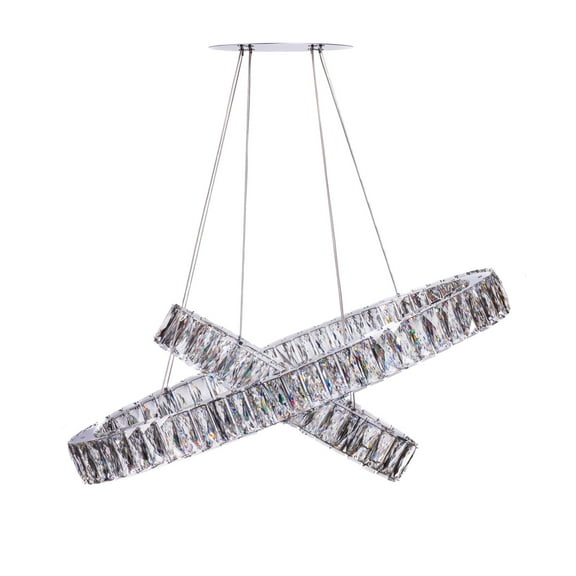 Finesse Decor Crystal Elegance LED Chandelier // 2 Ovals