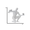 thumbnail image 1 of Finesse Decor Modern Jean Sculpture Resin and Steel Sculpture, White, 1 of 3