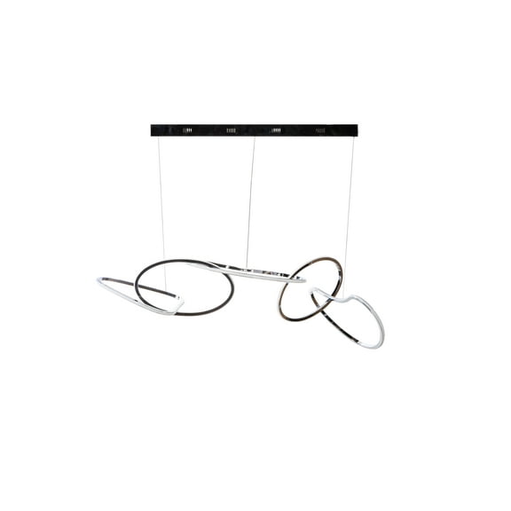 Finesse Decor Seoul LED Hoops Chandelier // Chrome Finish