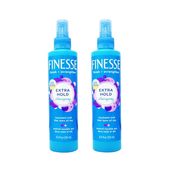 Finesse Finish + Strengthen, Extra Hold Hairspray 8.50 oz (Pack of 2)