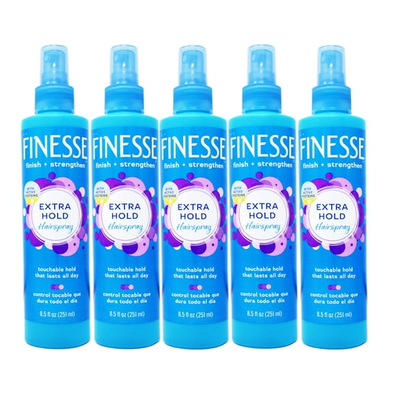 Finesse Finish & Strengthen, Extra Hold Non-Aerosol Hair Spray 8.5 oz. - Pack of 5