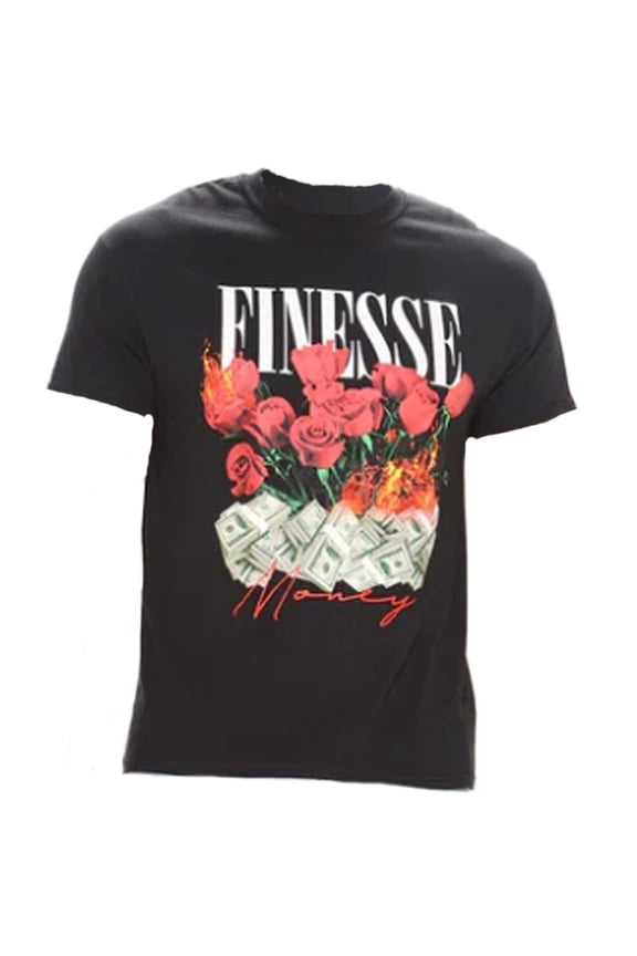 Finesse Money Men's Graphic Print T-Shirt (Medium)
