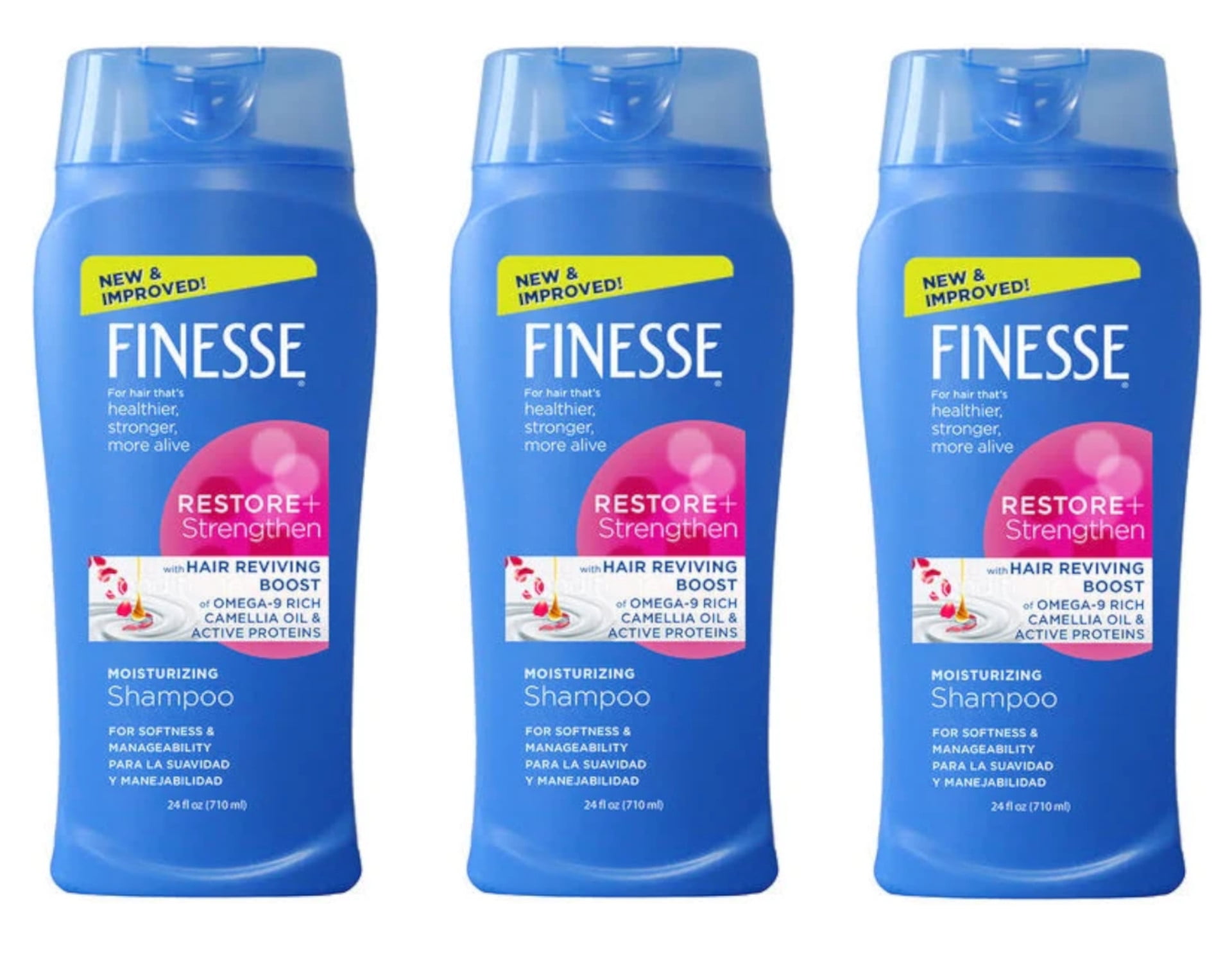Finesse Restore & Strengthen Moisturizing Shampoo, 24 oz. - Pack of 3