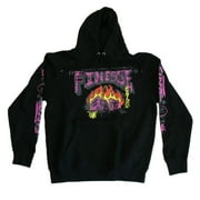 Finesse Scribble Money Over Everything Mens Black Hoodie Small
