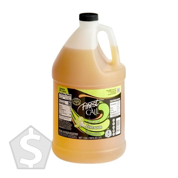 Finest Call 1 Gallon Premium Lime Sour Mix Concentrate - 4/Case