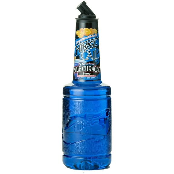 Finest Call Premium Blue Curacao Drink Mix, 1 Liter Bottle 33.8 Fl Oz, Individually Boxed