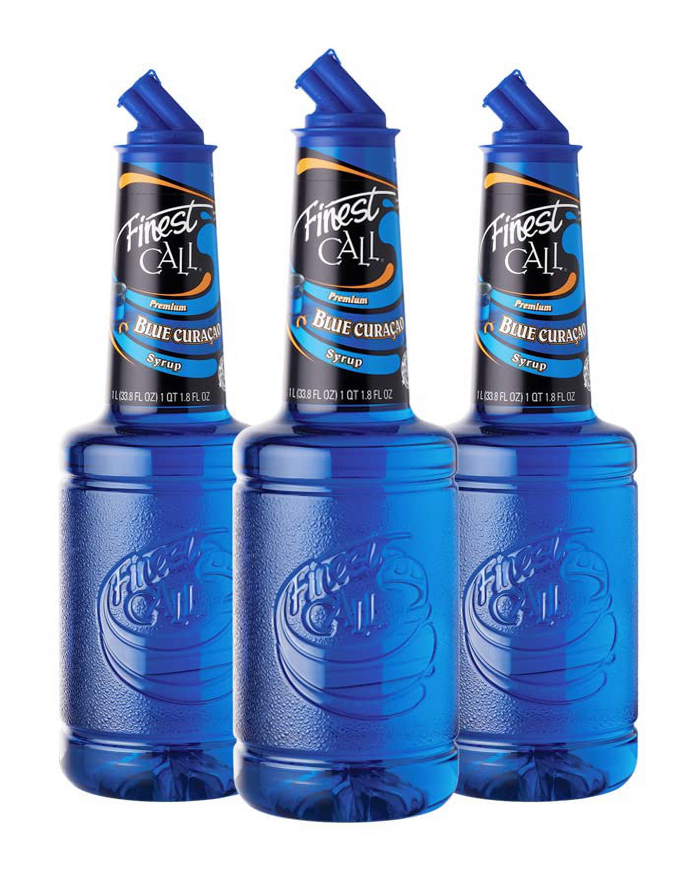 Finest Call Premium Blue Curacao Drink Mix, 1 Liter Bottle (33.8 Fl Oz