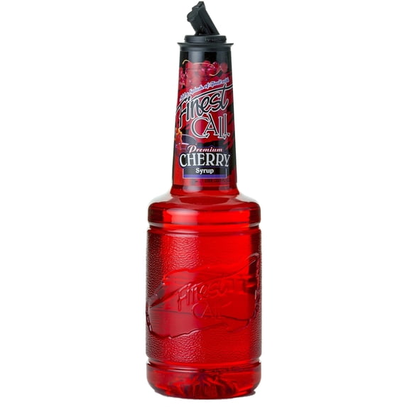 Finest Call Premium Cherry Syrup Drink Mix, 1 Liter Bottle (33.8 Fl Oz), Individually Boxed