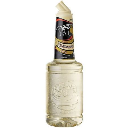 Finest Call Premium Elderflower Syrup, 1L - Delicate & Floral Flavor