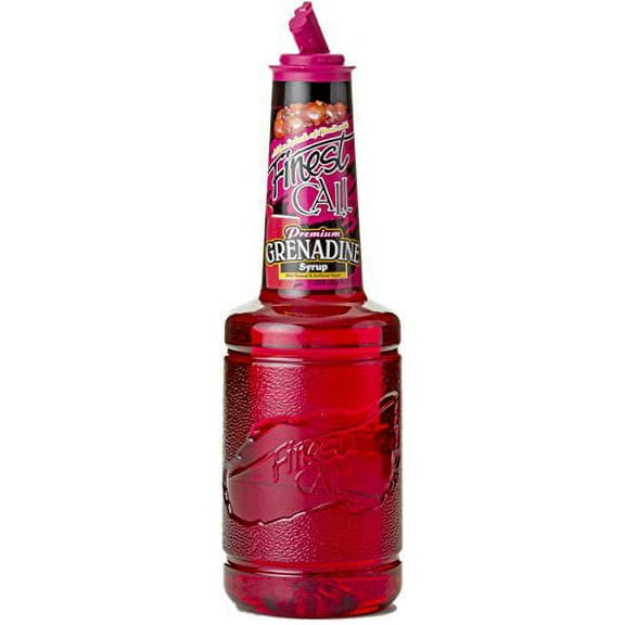 Finest Call Premium Grenadine Syrup Drink Mix, 1 Liter Bottle (33.8 Fl Oz), Individually Boxed