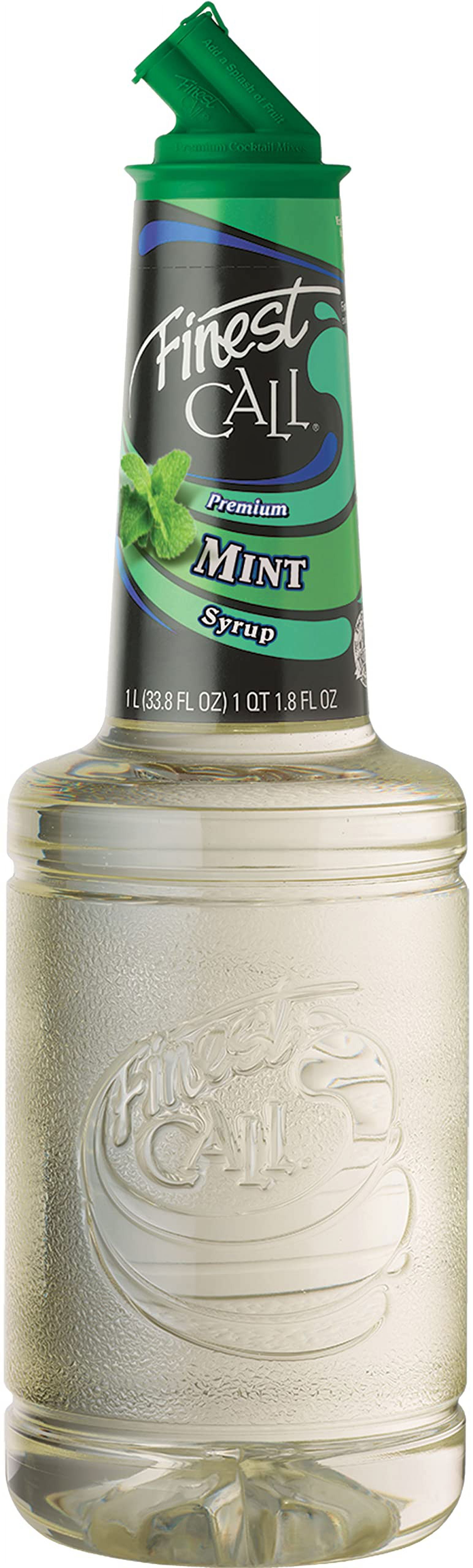 Finest Call Premium Mint Flavored Syrup Drink Mix, 1 Liter Bottle (33.8