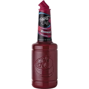 Finest Call Premium Raspberry Fruit Puree Drink Mix, 1 Liter Bottle (33.8 Fl Oz), Individually Boxed