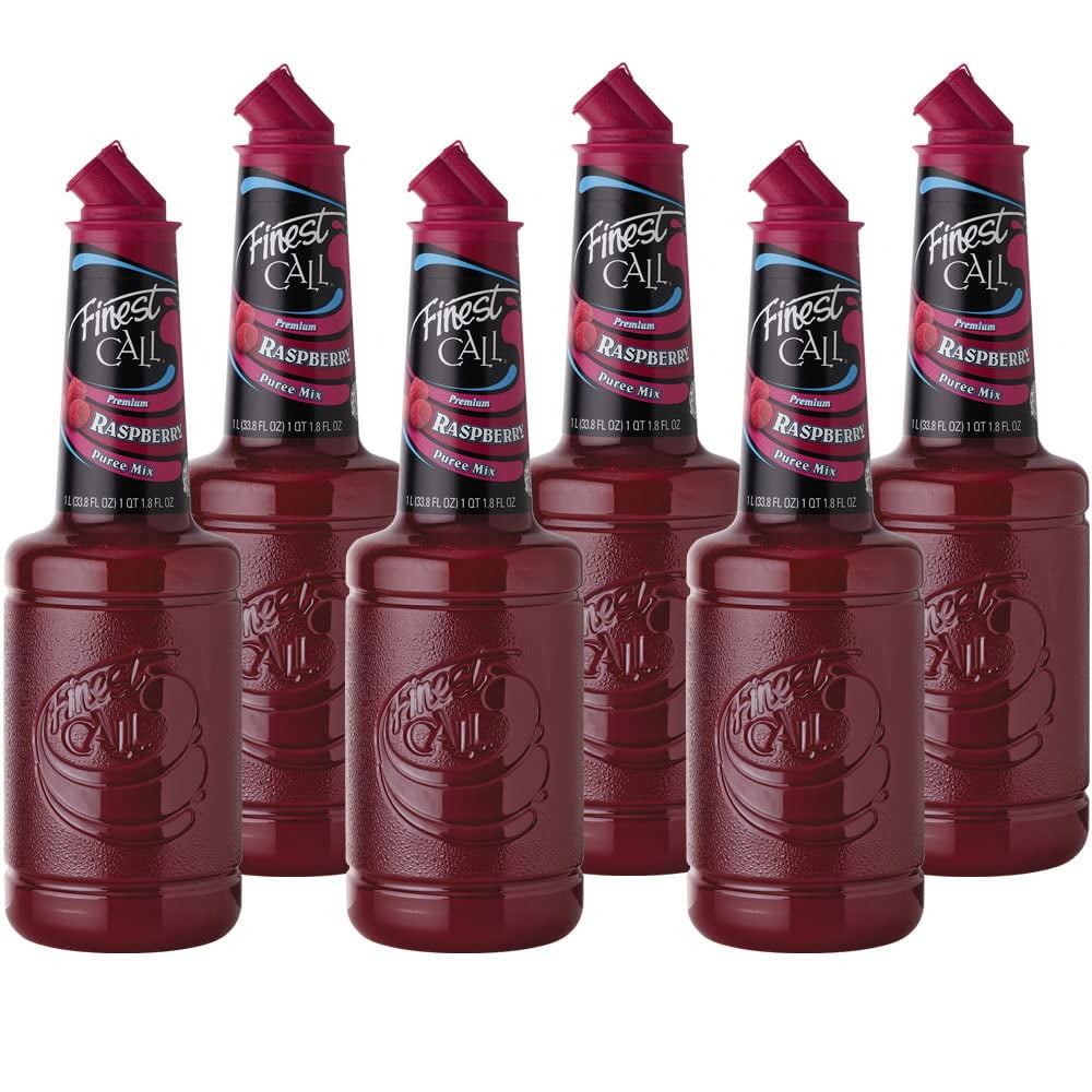 Finest Call Premium Raspberry Fruit Puree Drink Mix, 1 Liter Bottle (33 ...