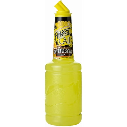 Finest Call Sweet & Sour Mix, Cocktail Mixer 1 Liter Plastic Bottle, Shelf-Stable