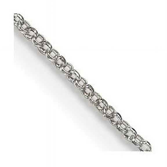Finest Gold 1.1 mm Sterling Silver Rolo Chain