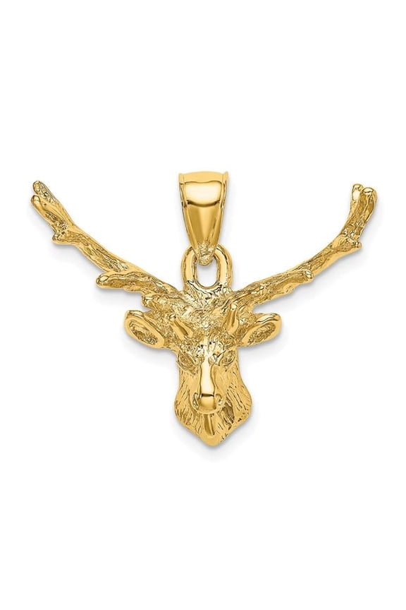 10K 2-D Deer Head 8 Point Buck Charm