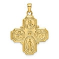 thumbnail image 1 of Finest Gold 10K Four-Way Medal Pendant, Yellow, 1 of 1