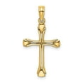 thumbnail image 1 of Finest Gold 10K Polished Beveled Cut-out Cross Pendant, 1 of 1