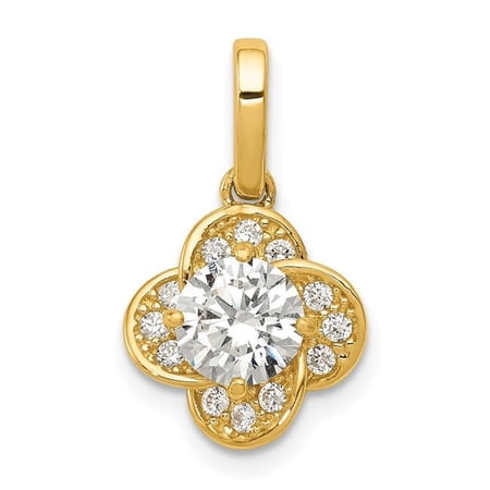 Tiara Collection 10K Polished CZ Pendant