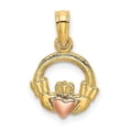 thumbnail image 1 of Finest Gold 10K Two-tone Claddagh with Heart Charm, 1 of 1