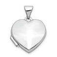 thumbnail image 1 of Finest Gold 10K White Gold Polished Heart-Shaped Locket Pendant, 1 of 1