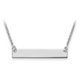 thumbnail image 1 of Finest Gold 10K White Gold Small Polished Blank Bar Necklace, 1 of 2