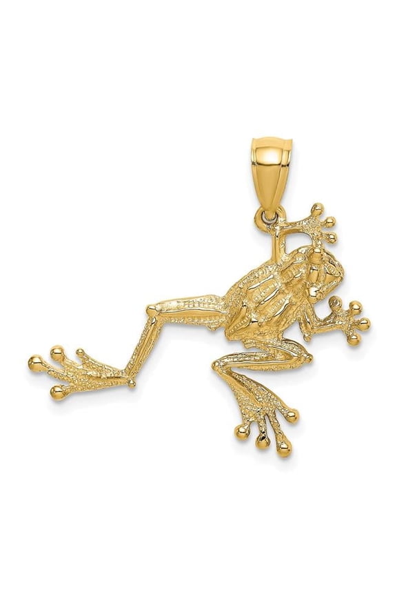 10K 2-D Textured Frog Charm