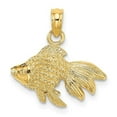 thumbnail image 1 of Finest Gold 10K Yellow Gold 2-D Textured Gold Fish Charm, 1 of 1