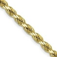 thumbnail image 1 of The Black Bow 4mm 10k Yellow Gold Diamond Cut Solid Rope Chain Necklace, 18in, 1 of 4