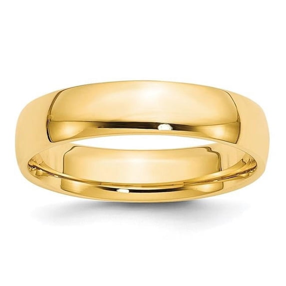 Finest Gold 10K Yellow Gold 5 mm LTW Comfort Fit Band - Size 10.5