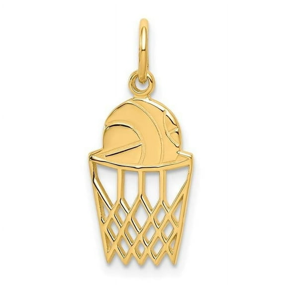Finest Gold 10K Yellow Gold Basketball Charm