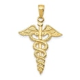 thumbnail image 1 of Finest Gold 10K Yellow Gold Caduceus Pendant, 1 of 2