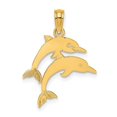 thumbnail image 1 of Finest Gold 10K Yellow Gold Double Dolphins Charm, 1 of 1