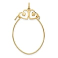 thumbnail image 1 of Finest Gold 10K Yellow Gold Double Heart Charm Holder, 1 of 3