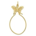 thumbnail image 1 of 10k Yellow Gold Filigree Butterfly charm, Alluring Charms for Bracelets and Necklaces Holder, 1 of 4