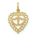 thumbnail image 1 of Finest Gold 10K Yellow Gold Heart Charm, 1 of 3