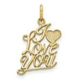 thumbnail image 1 of Finest Gold 10K Yellow Gold I Love You Charm, 1 of 3