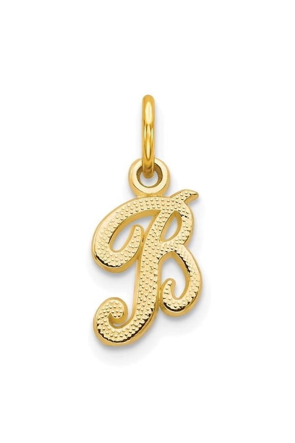 10K Yellow Gold Initial B Charm