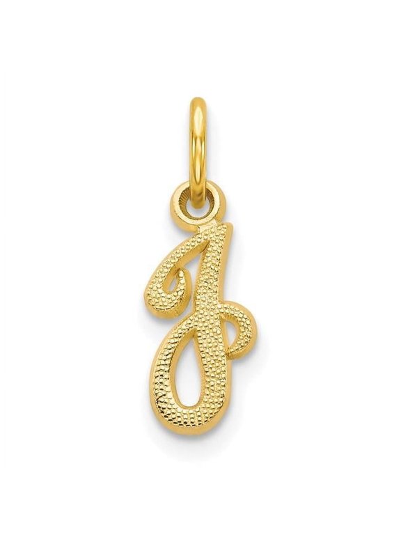 10k Small Script Initial J Charm 10C763J