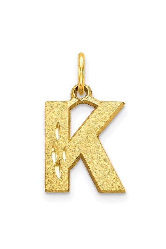 10K Yellow Gold Initial K Charm