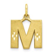 Finest Gold 10K Yellow Gold Initial M Charm