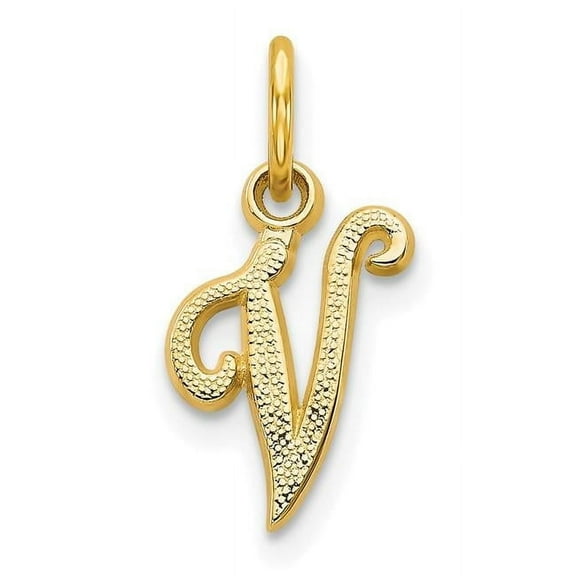10k Small Script Initial V Charm 10C763V